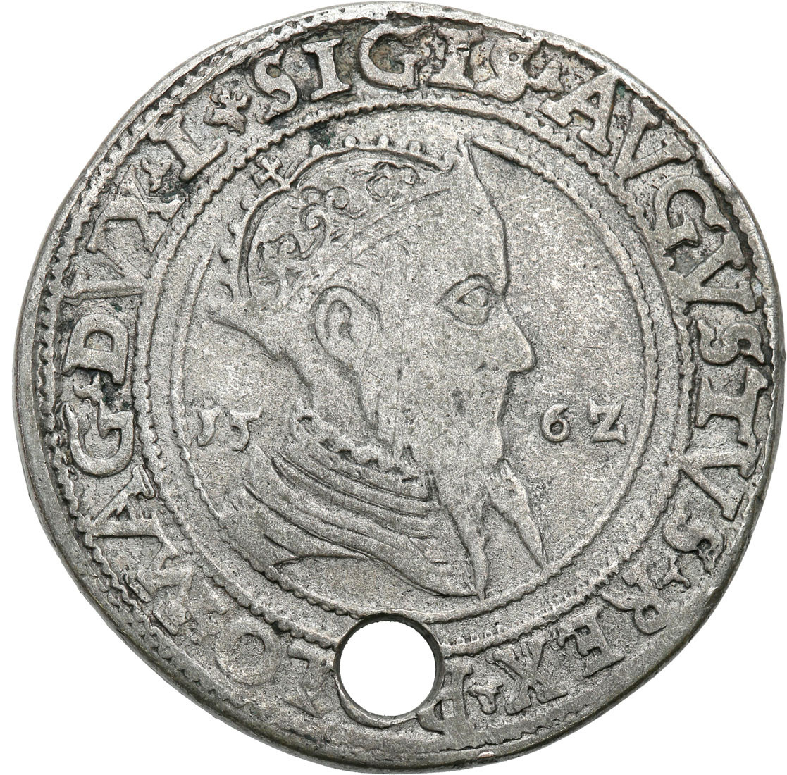 Zygmunt II August. Szóstak (6 groszy) 1562, Wilno - RZADKOŚĆ
